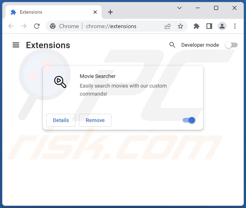 Cómo eliminar las extensiones de Google Chrome relacionadas con search-movie.com