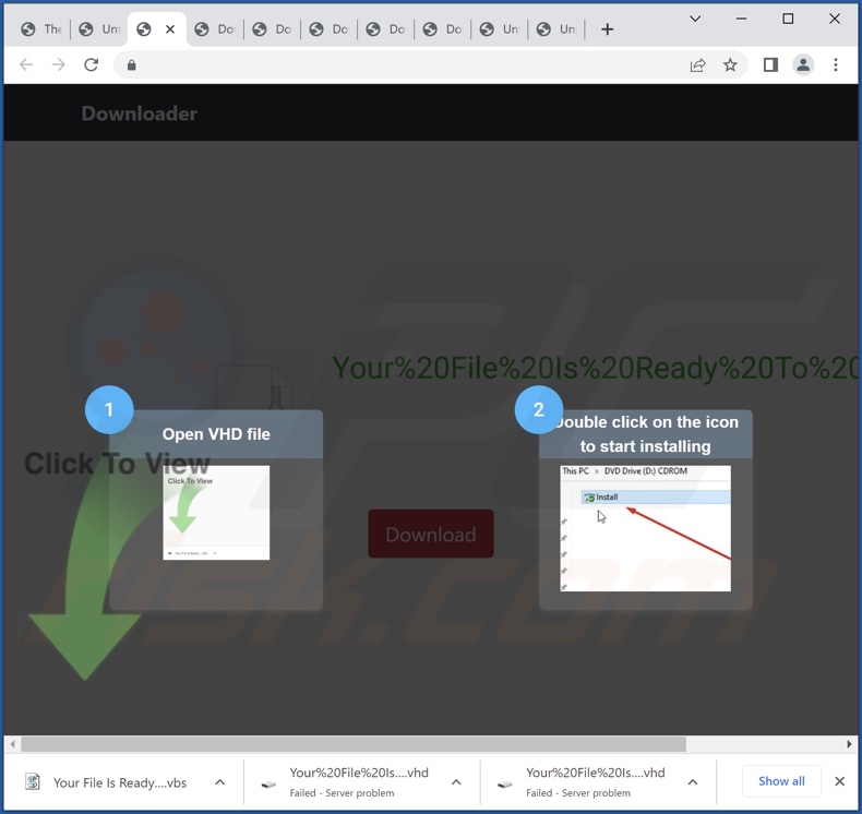 Sitio web engañoso utilizado para promocionar el secuestrador del navegador Ring