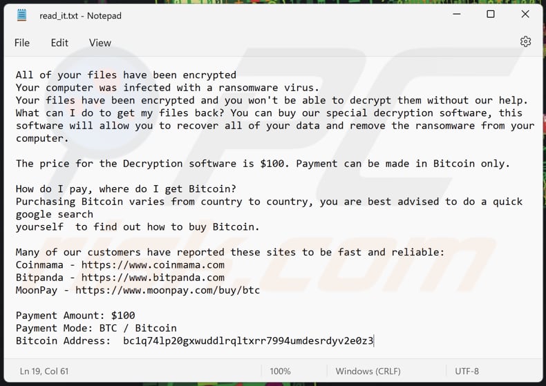 Archivo de texto del ransomware Sus (read_it.txt)