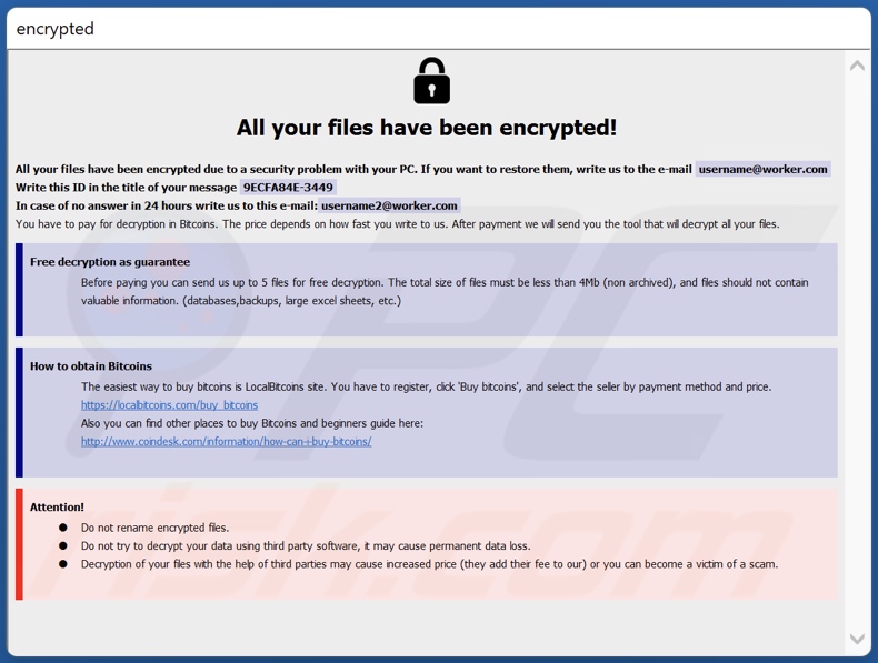 Nota de rescate del Usr ransomware (info.hta)