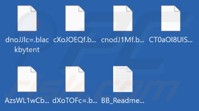 Archivos cifrados por el ransomware BlackByteNT (extensión .blackbytent)