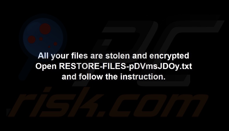 Fondo de escritorio del ransomware CRYPTNET