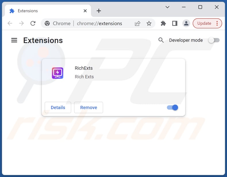 Cómo eliminar las extensiones de Google Chrome relacionadas con sweetrnd.net