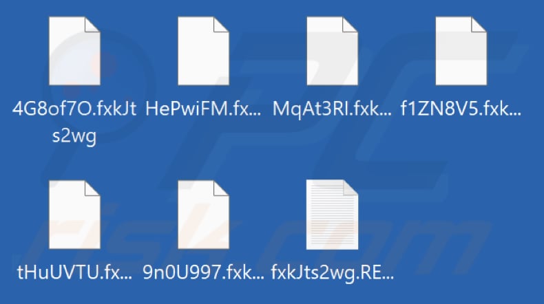 Archivos encriptados por el ransomware Buhti (con el ID de la víctima como extensión)