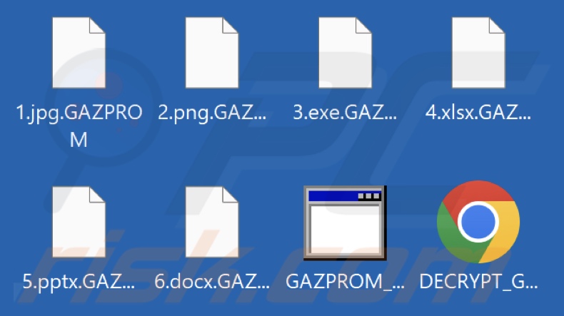 Archivos encriptados por el ransomware GAZPROM (extensión .GAZPROM)