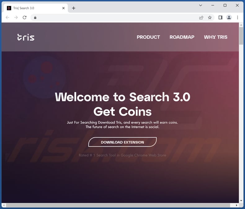 Página web utilizada para promocionar el secuestrador del navegador Search New Tab