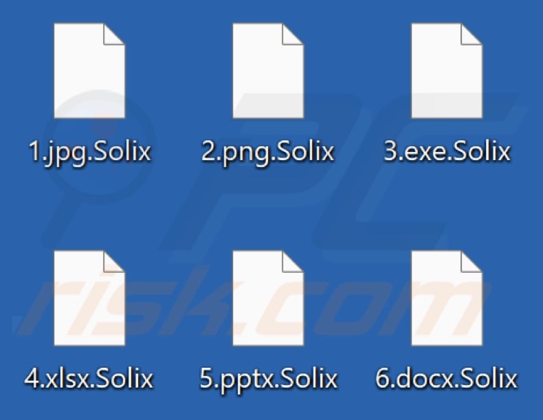 Files encrypted by Solix ransomware (.Solix extension)