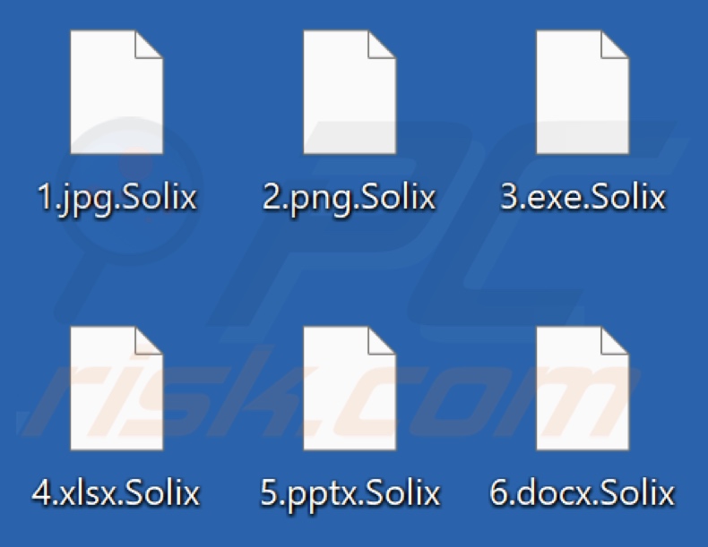 Files encrypted by Solix ransomware (.Solix extension)