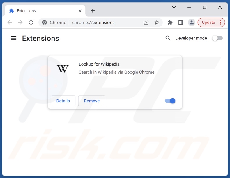 Cómo eliminar las extensiones de Google Chrome relacionadas con lookcompwiki.com