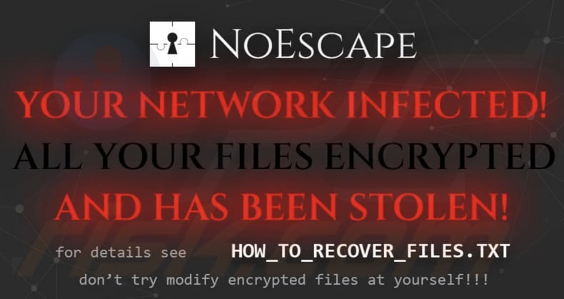 Fondo de escritorio del ransomware NoEscape