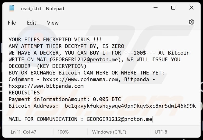 Nota de rescate del stealer de RedEnergy (read_it.txt)