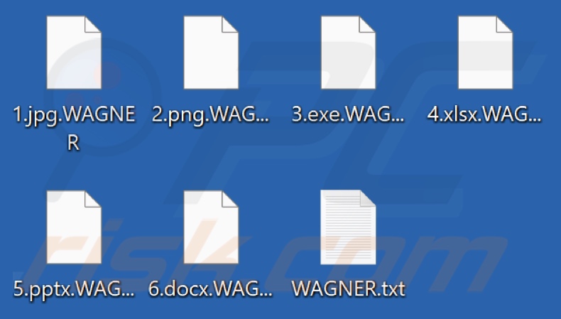 Archivos cifrados por WAGNER ransomware (extensión .WAGNER)