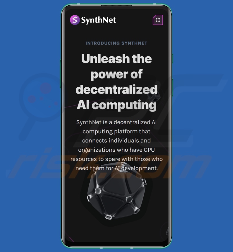 Aspecto de la aplicación falsa del malware CherryBlos (SynthNet)