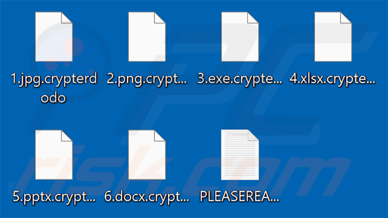 Archivos cifrados por el ransomware DODO actualizado (extensión 