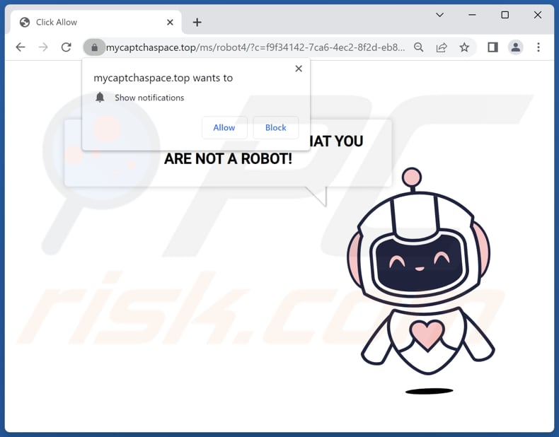 Anuncios de mycaptchaspace[.]top