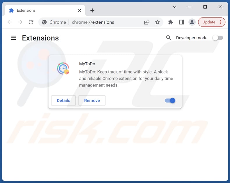 Cómo eliminar las extensiones de Google Chrome relacionadas con mylistodo.com