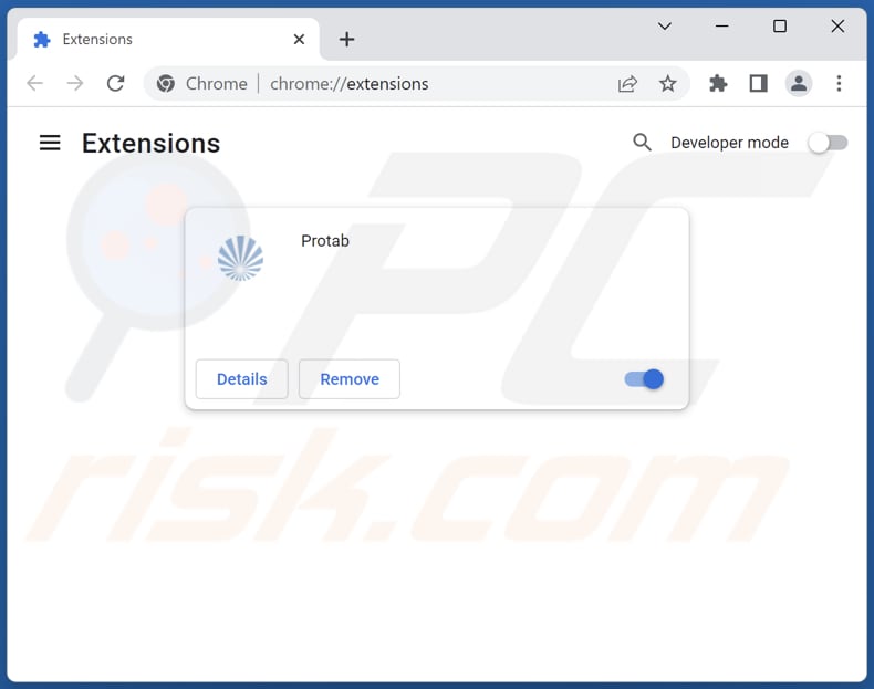 Cómo eliminar las extensiones de Google Chrome relacionadas con search.protab.me