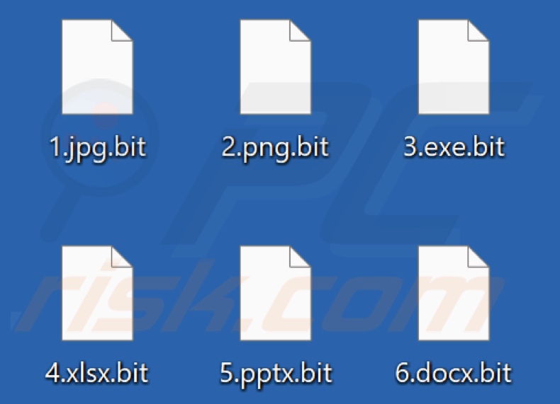 Archivos cifrados por el ransomware NoBit (extensión .bit)