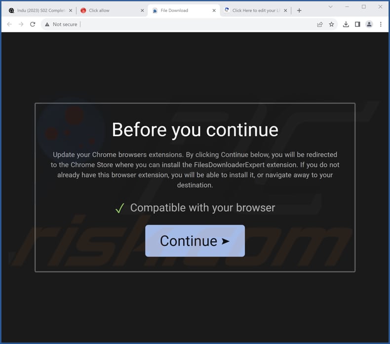 Sitio web utilizado para promocionar el secuestrador del navegador Quick tail