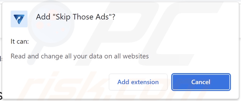 El adware Skip Those Ads pide permisos