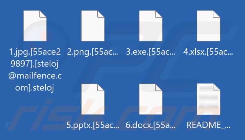Archivos cifrados por el ransomware Steloj (extensión .steloj)