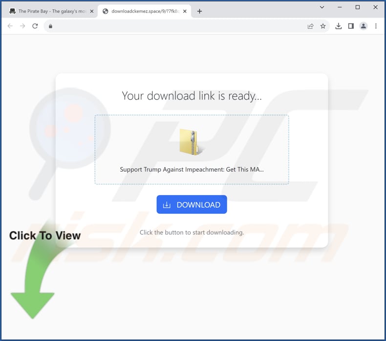 superstar3.io redirige a un sitio web que promociona un instalador malicioso