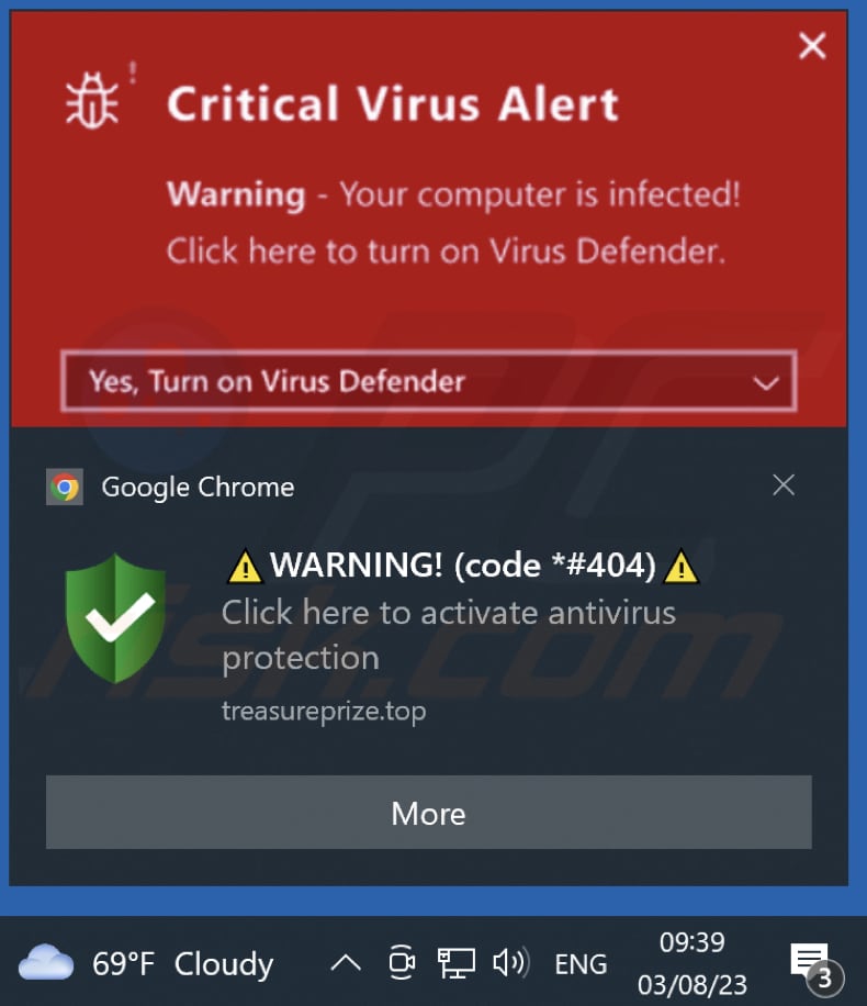 notificación de treasureprize.top