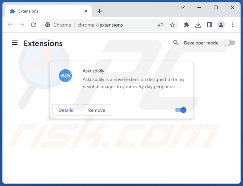 Cómo eliminar las extensiones de Google Chrome relacionadas con askusdaily.com