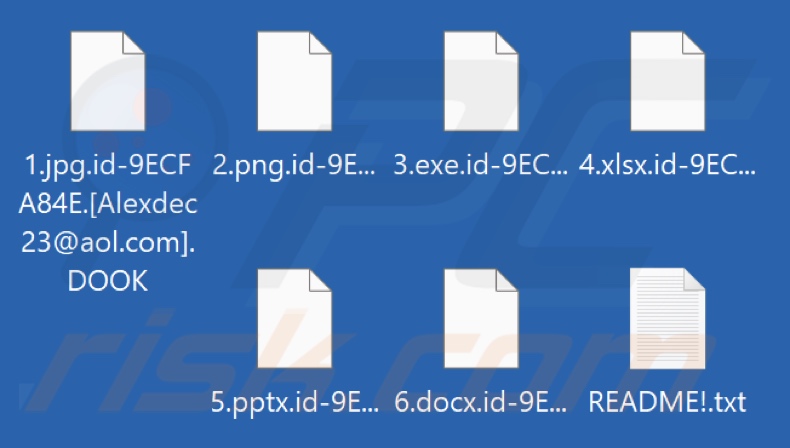 Archivos cifrados por el ransomware DOOK (extensión .DOOK)