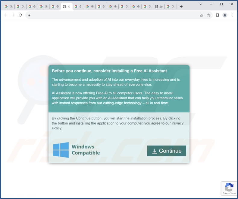 Sitio web que promociona un instalador que contiene el secuestrador del navegador NXD Fix
