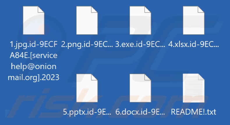 Archivos cifrados por el ransomware 2023 (extensión .2023)