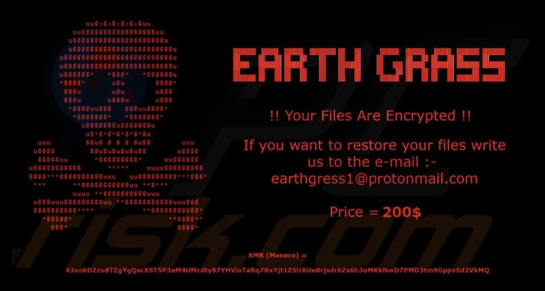 Fondo de escritorio del ransomware EARTH GRASS