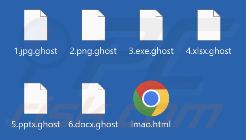 Archivos cifrados por el ransomware GhostLocker (extensión .ghost)