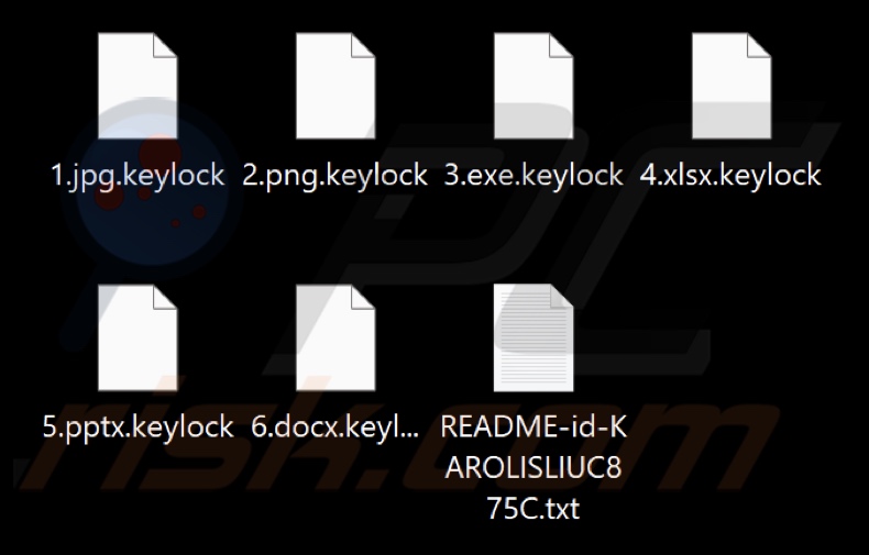 Archivos cifrados por el ransomware Keylock (extensión .keylock)