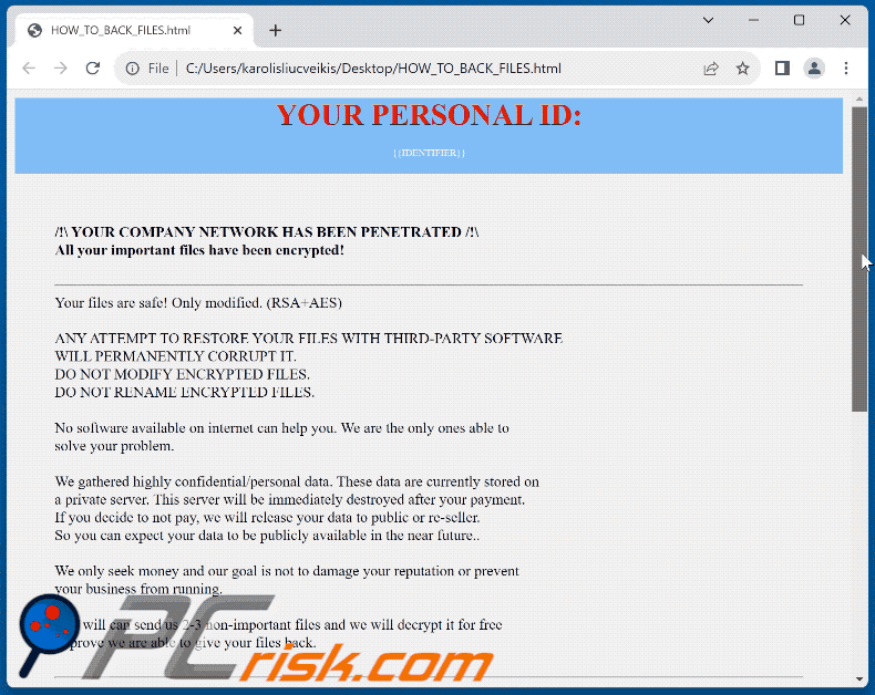 Instrucciones de descifrado del ransomware Locknet (HOW_TO_BACK_FILES.html)