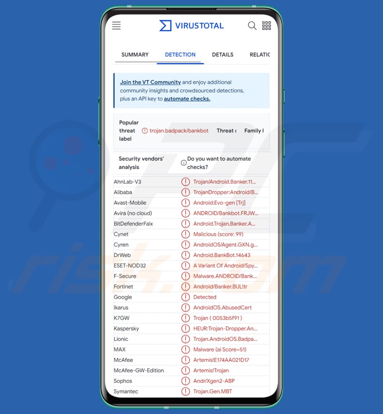 Malware para Android Rusty Droid