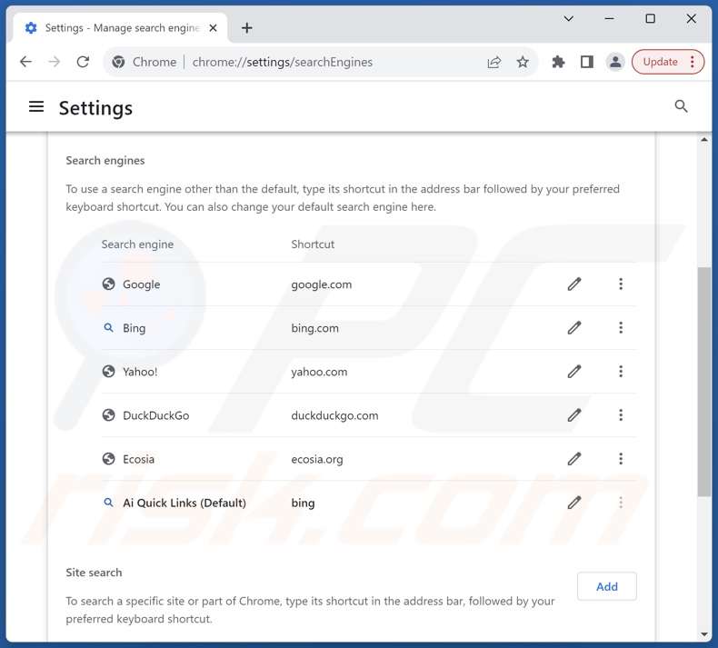 Cambiar el motor de búsqueda predeterminado de Google Chrome