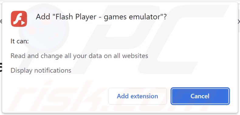 Flash Player - Emulator pidiendo varios permisos