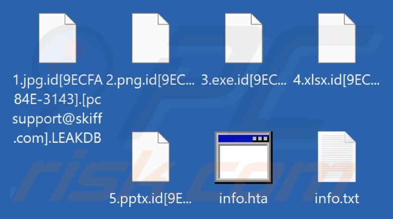 Archivos cifrados por el ransomware LEAKDB (extensión .LEAKDB)
