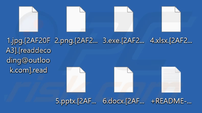 Archivos cifrados por el ransomware Read (extensión .read)