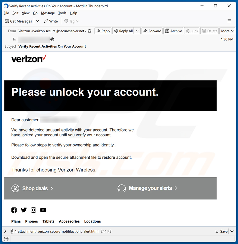 Correo spam de Verizon (2023-11-09)
