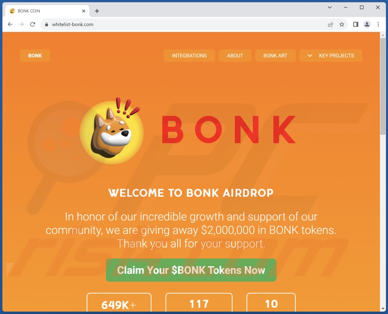 Estafa Bonk Coin Airdrop Giveaway