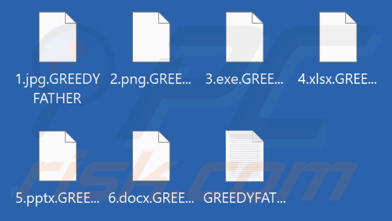 Archivos cifrados por el ransomware GREEDYFATHER (extensión .GREEDYFATHER)