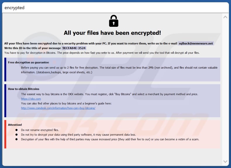 Archivo HTA del ransomware 2700 (info.hta)