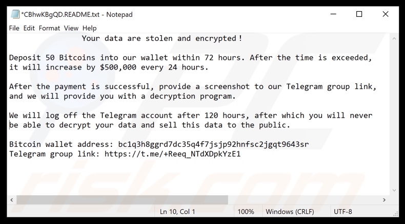 Nota de rescate del ransomware Kasseika ([random_string_extension].README.txt)