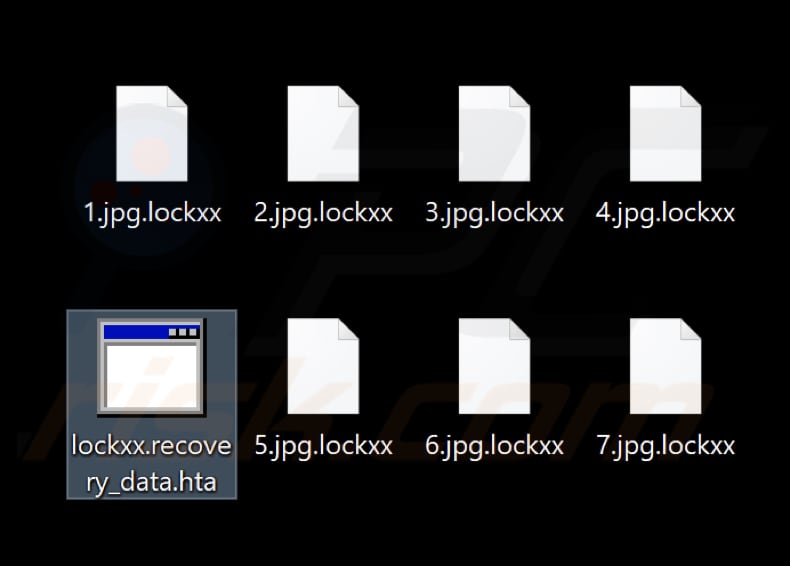 Archivos cifrados por el ransomware Lockxx (extensión .lockxx)
