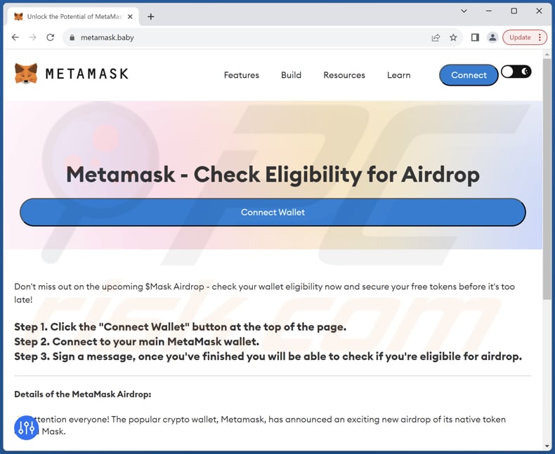 Metamask Airdrop estafa