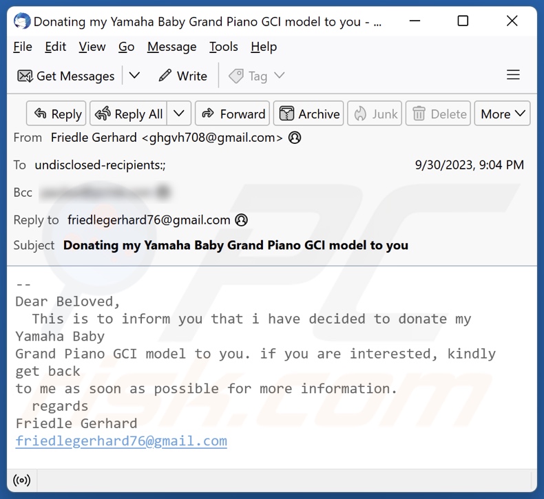 Variante alternativa del correo electrónico fraudulento Yamaha Baby Grand Piano (4)