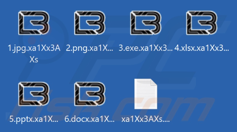 Archivos cifrados por el ransomware LockBit 4.0 (extensión .xa1Xx3AXs)