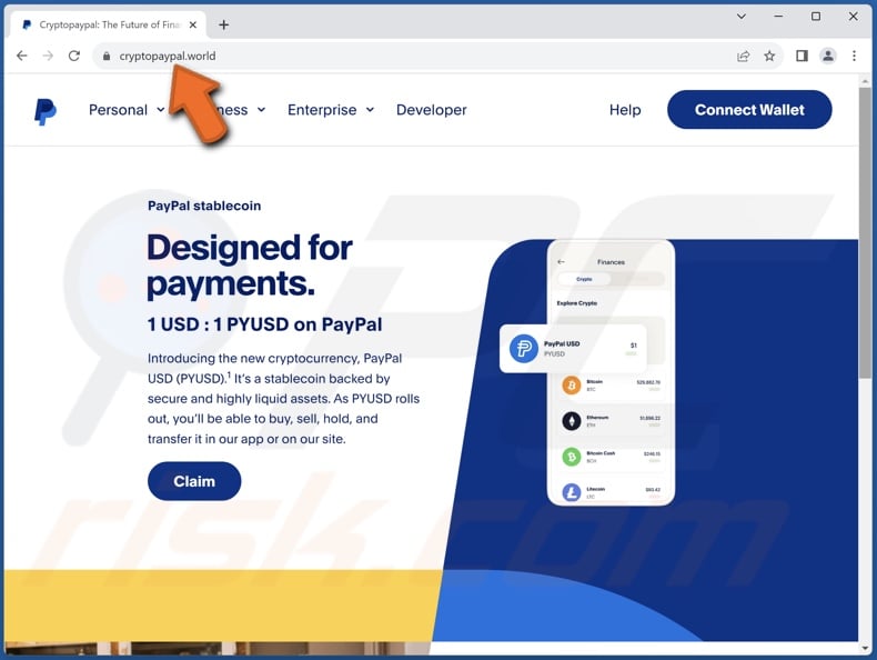 Estafa PayPal Stablecoin